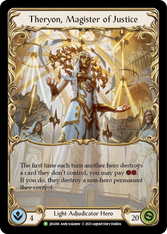 Theryon, Magister of Justice [JDG005] (Promo)  Cold Foil | Good Games Modbury