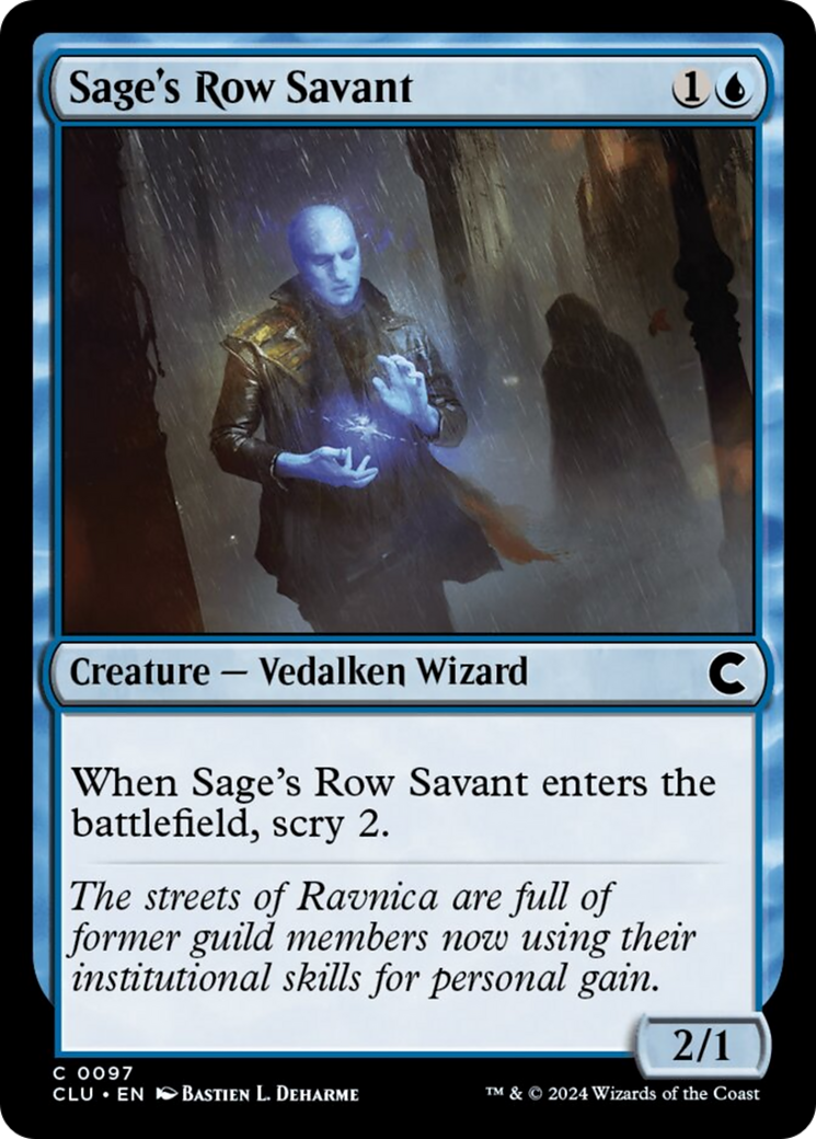 Sage's Row Savant [Ravnica: Clue Edition] | Good Games Modbury