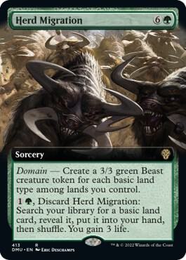 Herd Migration Extended Art 413/281 (Dominaria United)  - Foil | Good Games Modbury