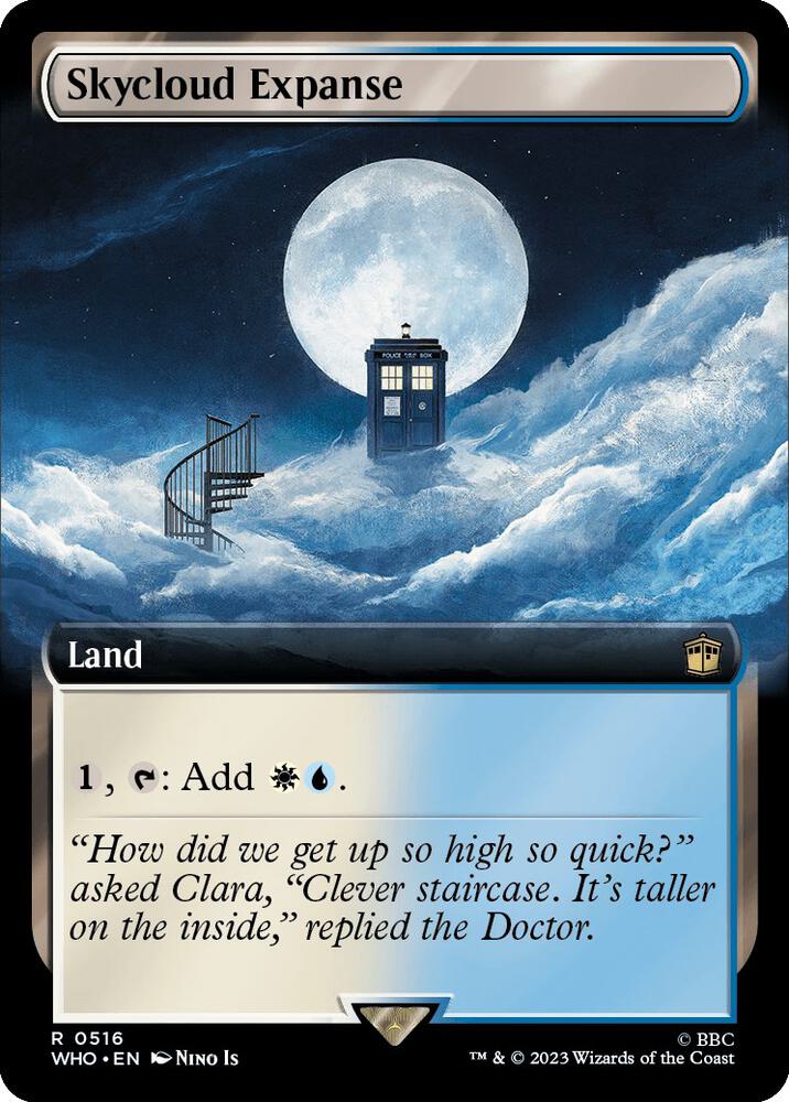 Skycloud Expanse 516/331 (Universes Beyond: Doctor Who)  - Extended Art Foil | Good Games Modbury