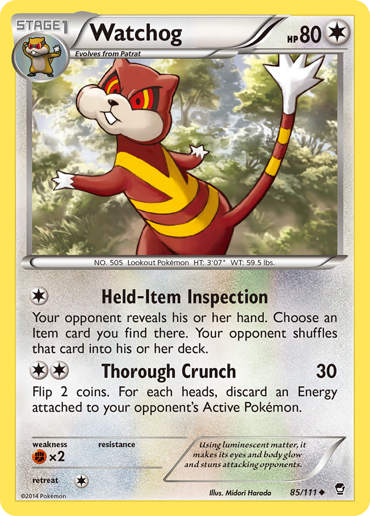 Watchog (85/111) [XY: Furious Fists] | Good Games Modbury