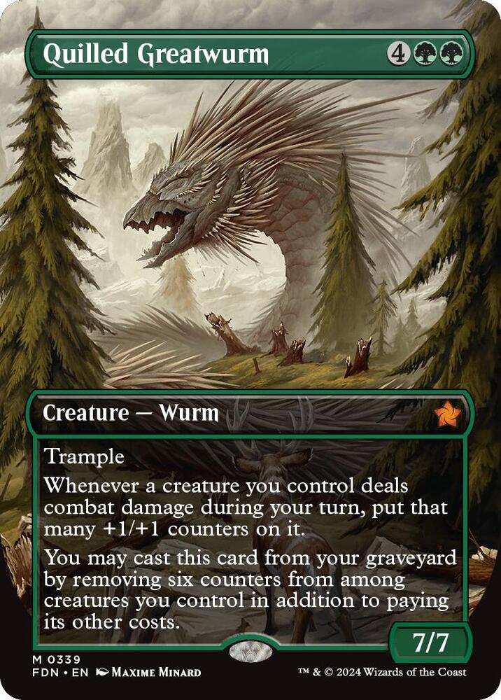 Quilled Greatwurm 339/291 (Foundations)  - Borderless | Good Games Modbury
