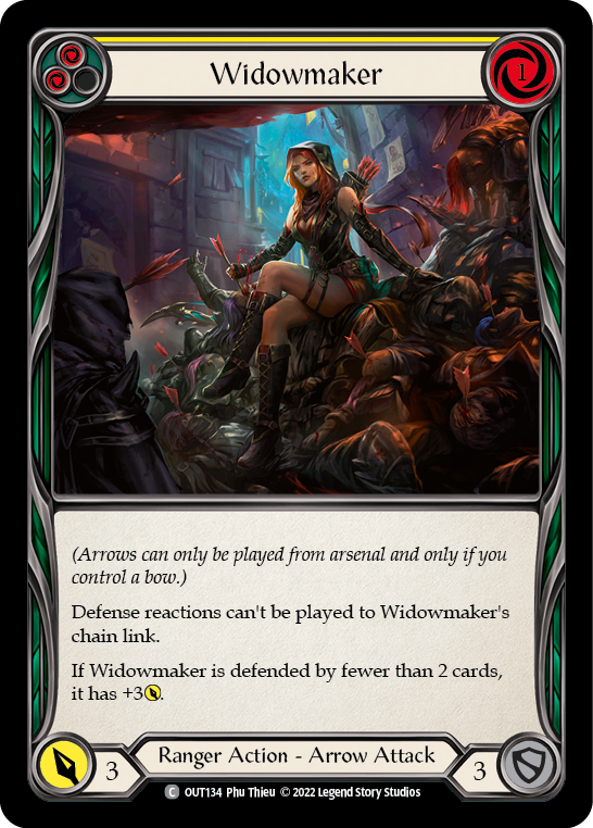 Widowmaker (Yellow) [OUT134] (Outsiders)  Rainbow Foil | Good Games Modbury