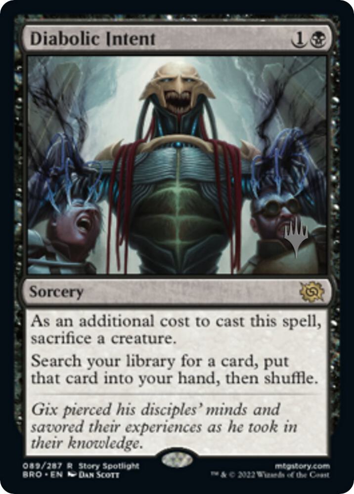Diabolic Intent 89p/169 (Promo Pack: The Brothers' War)  - Foil | Good Games Modbury