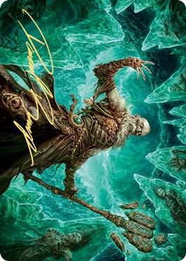Draugr Necromancer Art Card Gold Stamped Signature 22 (Art Series: Kaldheim)  | Good Games Modbury