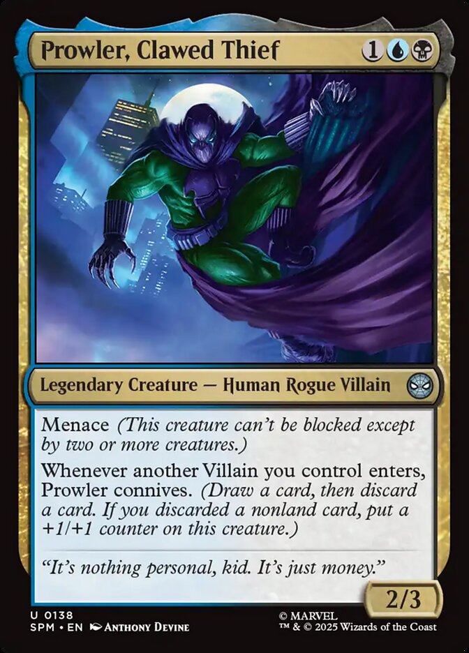 Prowler, Clawed Thief 138 (Marvel's Spider-Man)  - Foil | Good Games Modbury