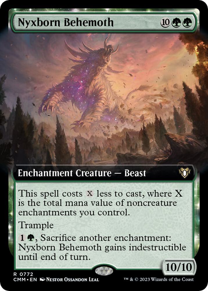 Nyxborn Behemoth 772 (Commander Masters)  - Extended Art Foil | Good Games Modbury
