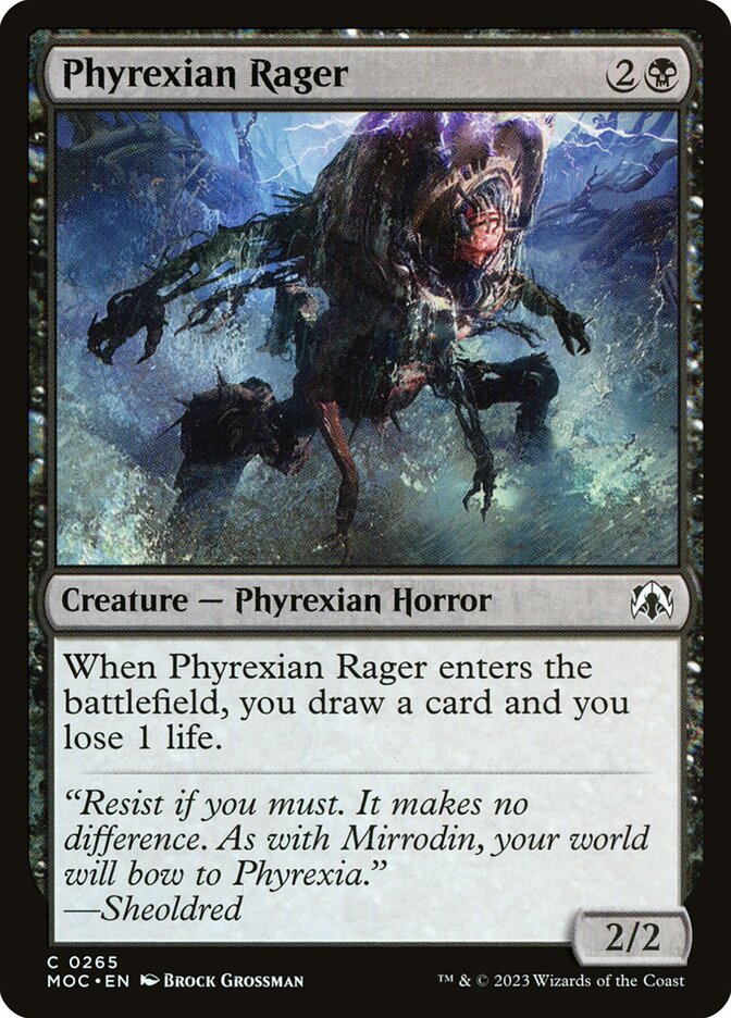 Phyrexian Rager 265/444 (Commander: March of the Machine)  | Good Games Modbury