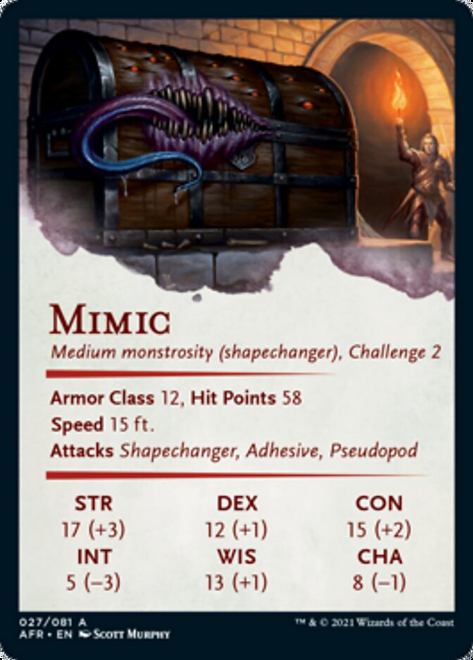 Mimic Art Card [Dungeons & Dragons: Adventures in the Forgotten Realms Art Series] | Good Games Modbury