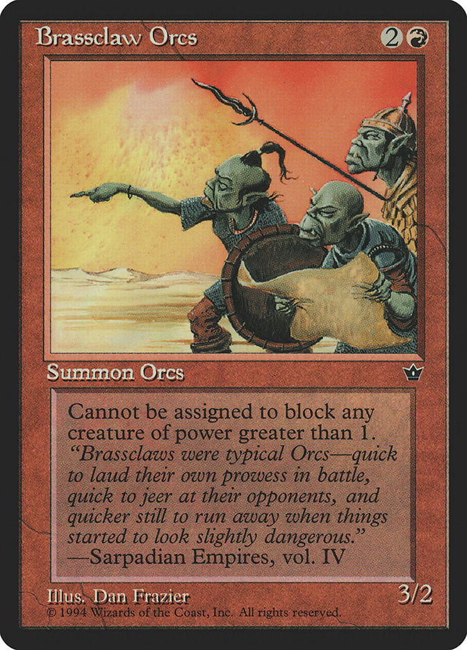 Brassclaw Orcs (Dan Frazier) [Fallen Empires] | Good Games Modbury
