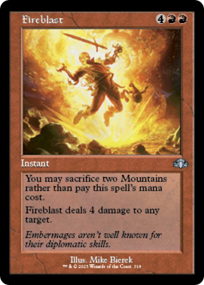 Fireblast Retro Frame 319/261 (Dominaria Remastered)  | Good Games Modbury