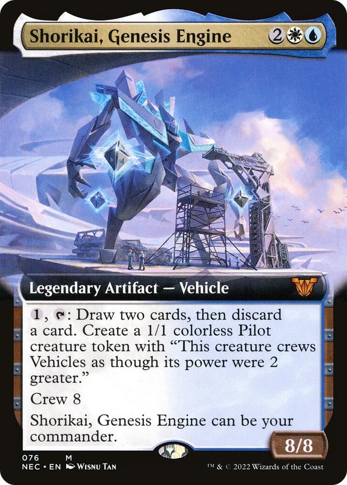 Shorikai, Genesis Engine 76/38 (Commander: Kamigawa: Neon Dynasty)  - Extended Art | Good Games Modbury