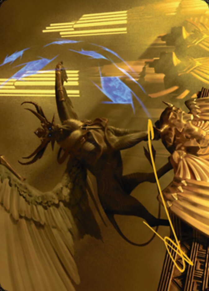 Raffine, Scheming Seer Art Card (Gold-Stamped Signature) [Streets of New Capenna Art Series] | Good Games Modbury