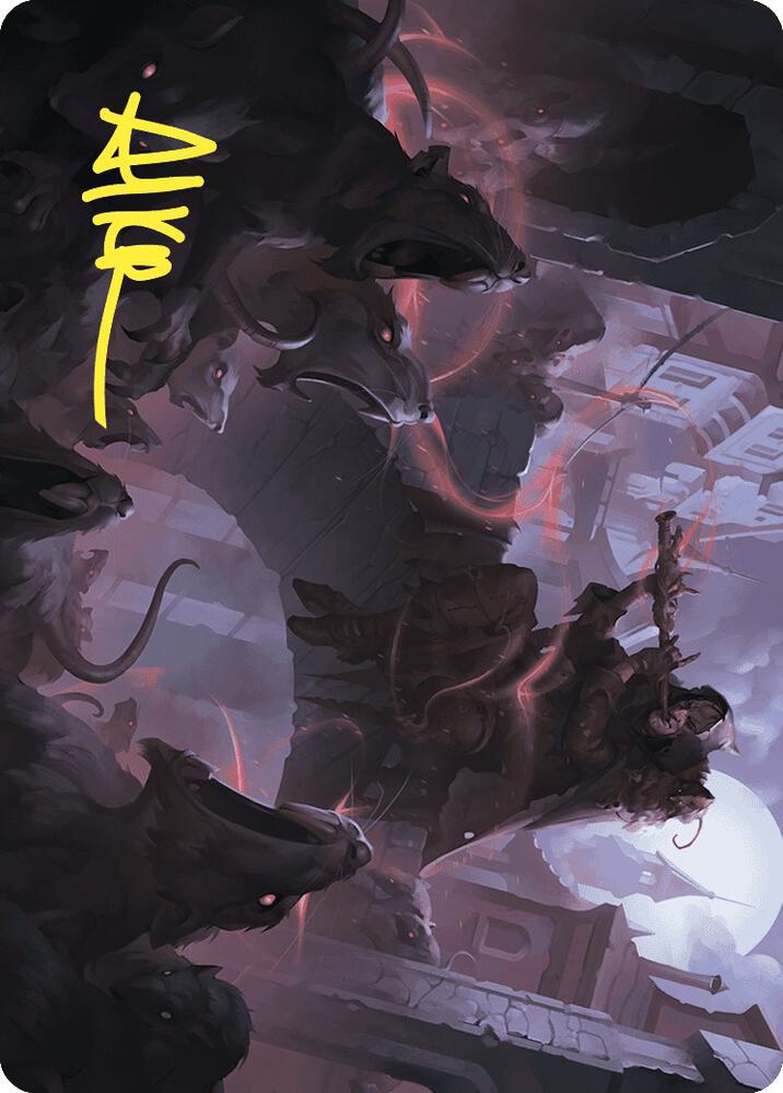 Gnawing Crescendo Art Card Gold Stamped Signature 17 (Art Series: Wilds of Eldraine)  | Good Games Modbury