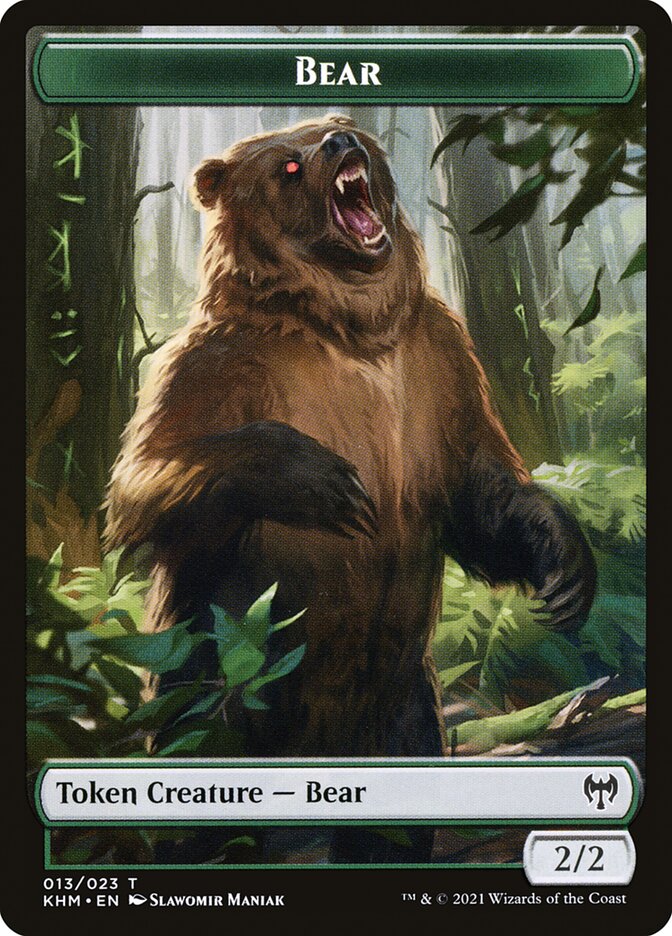 Treasure // Bear Double-Sided Token [Kaldheim Tokens] | Good Games Modbury