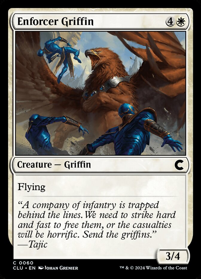 Enforcer Griffin 60/284 (Ravnica: Clue Edition)  | Good Games Modbury