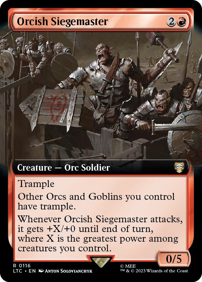 Orcish Siegemaster 116 (Commander: The Lord of the Rings: Tales of Middle-earth)  - Extended Art | Good Games Modbury