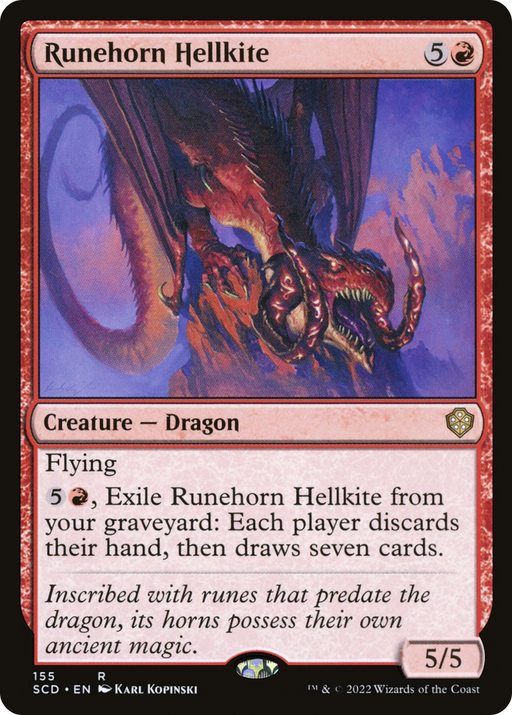 Runehorn Hellkite [Starter Commander Decks] | Good Games Modbury