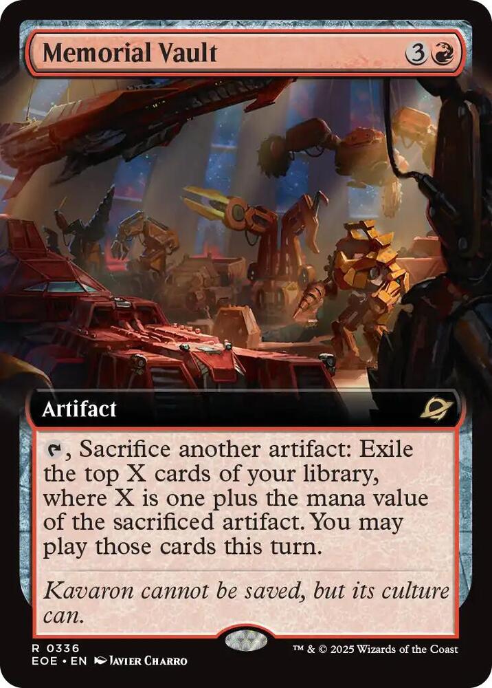 Memorial Vault  336/276 (Edge of Eternities)  - Extended Art Foil | Good Games Modbury