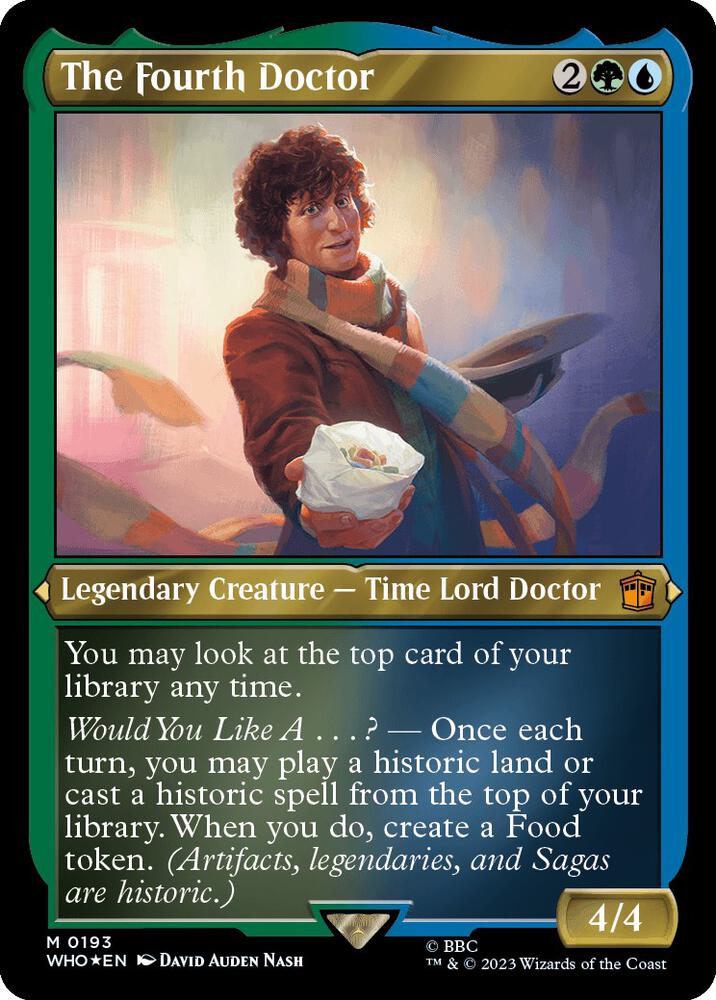 The Fourth Doctor Display Commander Thick Stock 193 (Universes Beyond: Doctor Who)  - Foil | Good Games Modbury
