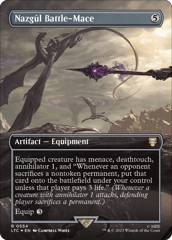 Nazgûl Battle-Mace 554 (Commander: The Lord of the Rings: Tales of Middle-earth)  - Borderless Surge Foil | Good Games Modbury