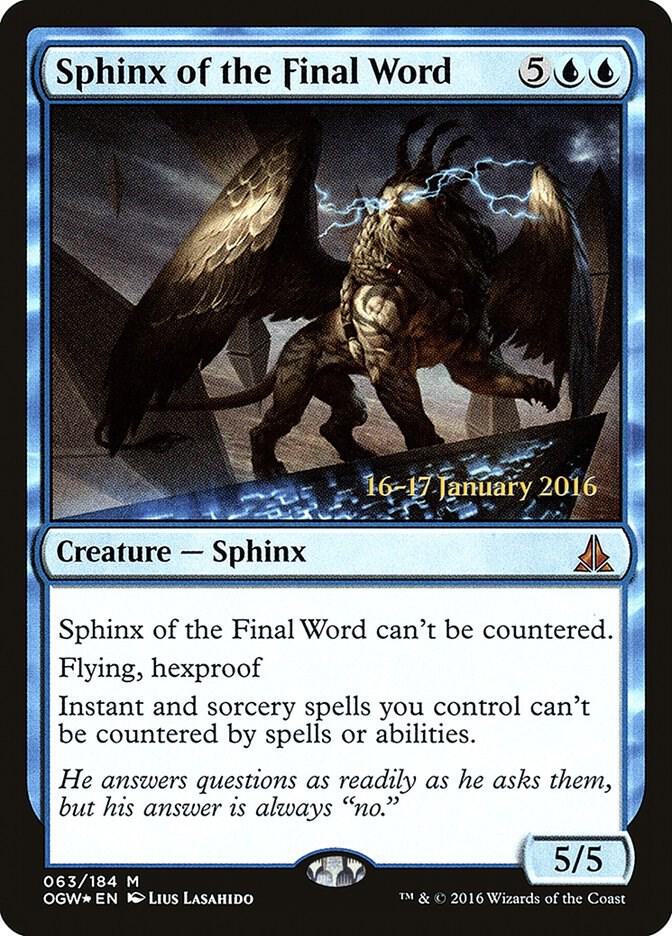 Sphinx of the Final Word 63s/65 (Prerelease Cards)  - Foil | Good Games Modbury