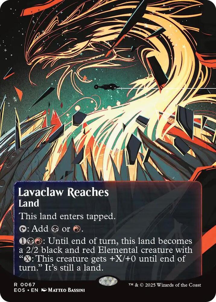 Lavaclaw Reaches  67 (Edge of Eternities: Stellar Sights)  - Borderless Foil | Good Games Modbury
