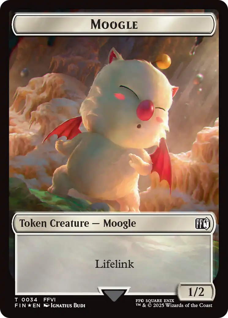 Copy (0025) // Moogle (0034) Double-Sided Token (Surge Foil) [FINAL FANTASY Tokens] | Good Games Modbury