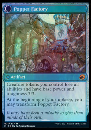 Poppet Stitcher // Poppet Factory [Innistrad: Midnight Hunt Prerelease Promos] | Good Games Modbury