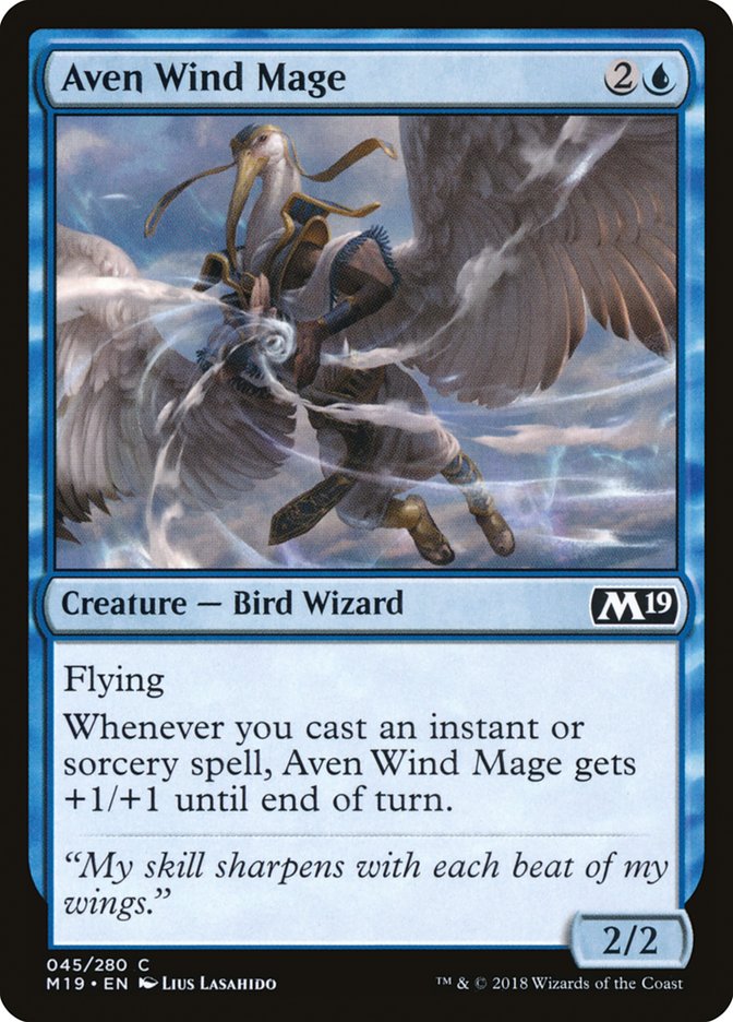 Aven Wind Mage [Core Set 2019] | Good Games Modbury