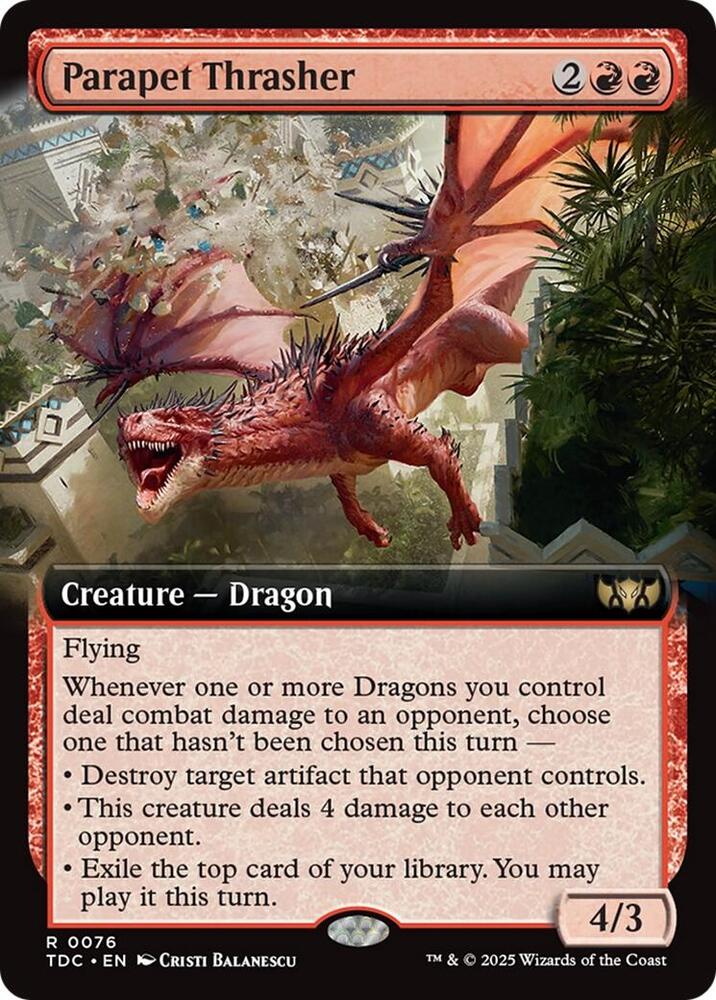 Parapet Thrasher 76 (Commander: Tarkir: Dragonstorm)  - Extended Art | Good Games Modbury
