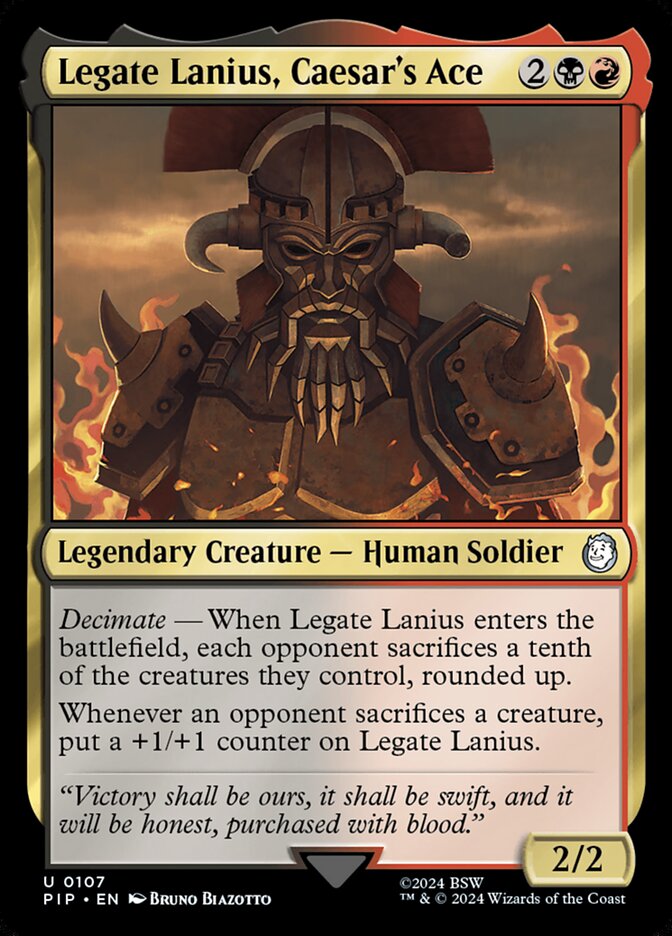 Legate Lanius, Caesar's Ace 107/326 (Universes Beyond: Fallout)  | Good Games Modbury