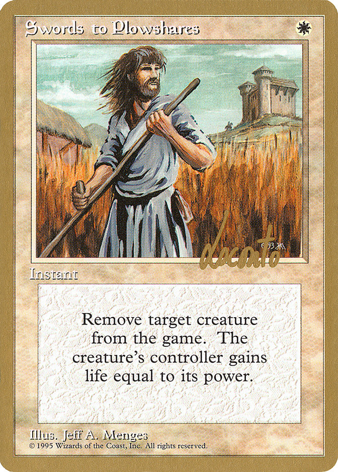 Swords to Plowshares (Michael Loconto) [Pro Tour Collector Set] | Good Games Modbury