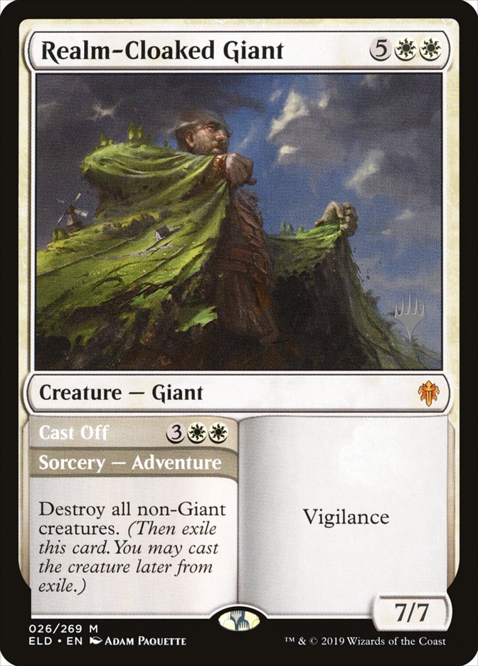 Realm-Cloaked Giant // Cast Off (Promo Pack) [Throne of Eldraine Promos] | Good Games Modbury