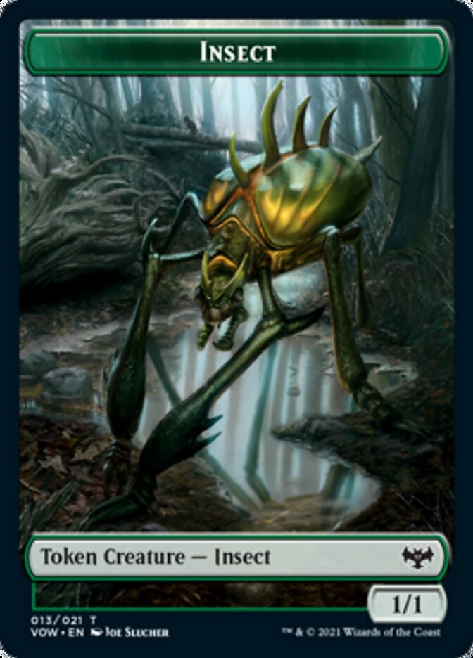 Insect // Human Soldier Double-Sided Token [Innistrad: Crimson Vow Tokens] | Good Games Modbury