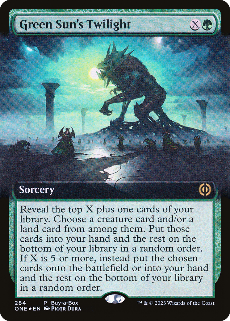 Green Sun's Twilight (Buy-A-Box) (Extended Art) [Phyrexia: All Will Be One] | Good Games Modbury