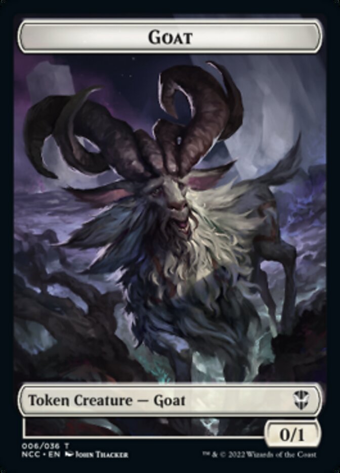 Zombie // Goat Double-Sided Token [Streets of New Capenna Commander Tokens] | Good Games Modbury