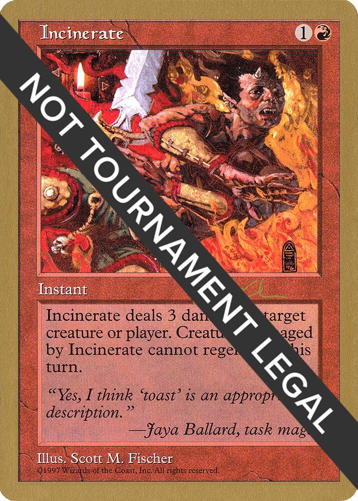 Incinerate 1997 Paul McCabe 5ED pm242/131 (World Championship Decks)  | Good Games Modbury