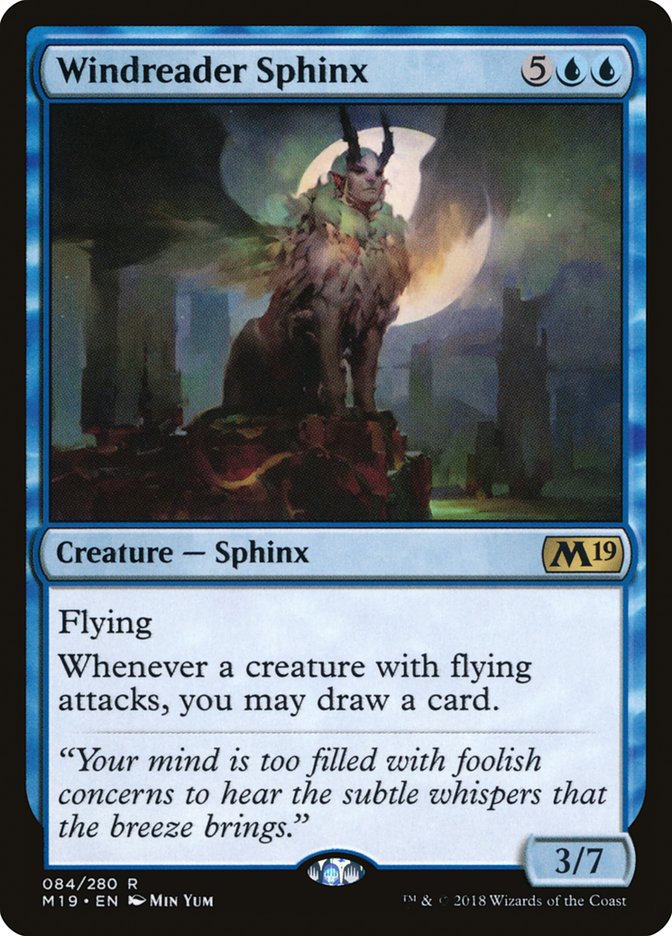 Windreader Sphinx [Core Set 2019] | Good Games Modbury