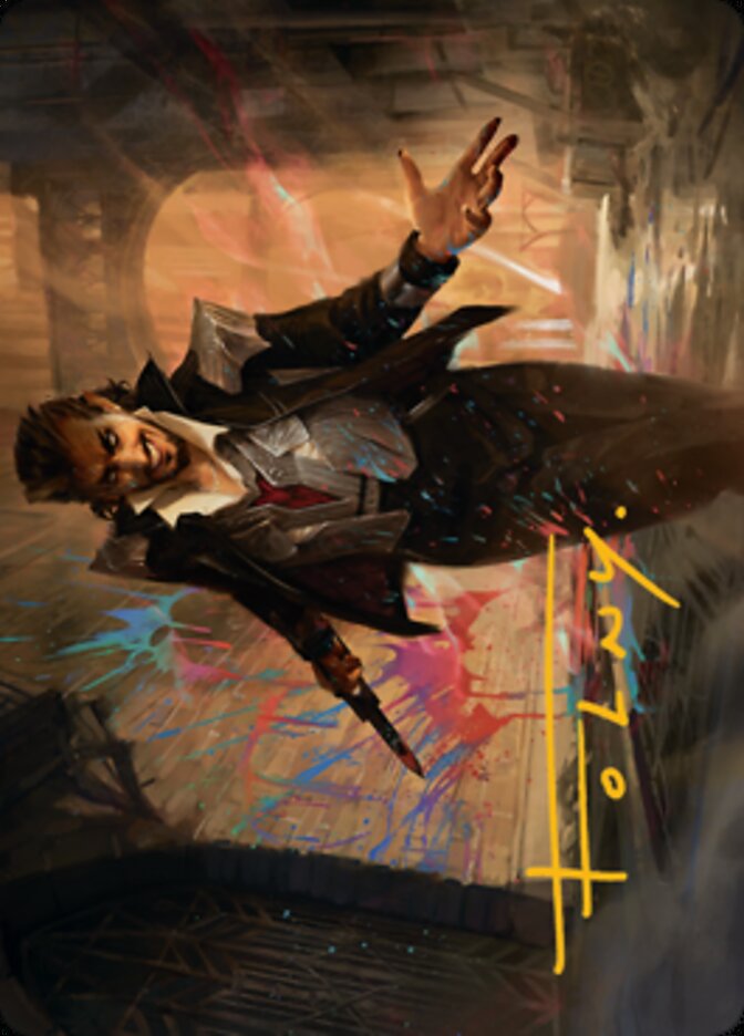 Anhelo, the Painter Art Card (Gold-Stamped Signature) [Streets of New Capenna Art Series] | Good Games Modbury