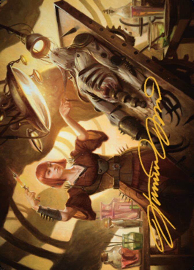 Ashnod, Flesh Mechanist Art Card (Gold-Stamped Signature) [The Brothers' War Art Series] | Good Games Modbury