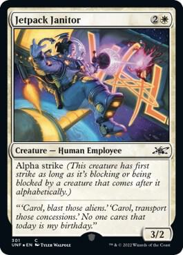 Jetpack Janitor Galaxy Foil 301/244 (Unfinity)  - Foil | Good Games Modbury