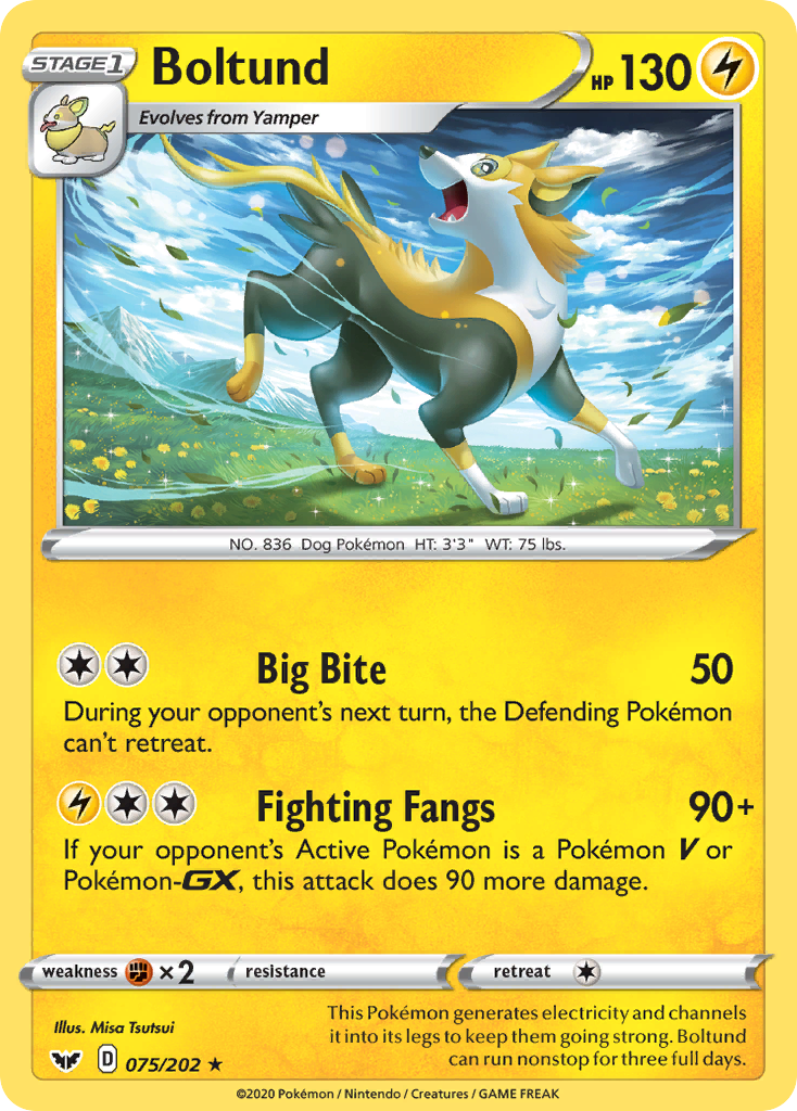 Boltund (075/202) [Sword & Shield: Base Set] | Good Games Modbury