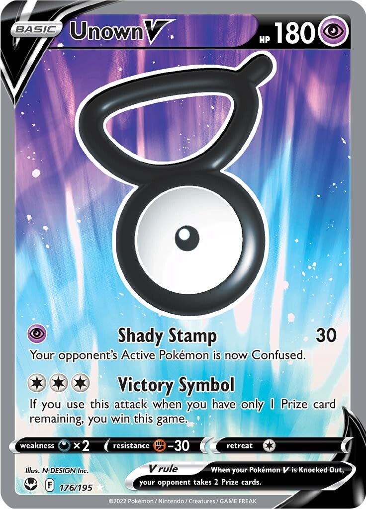 Unown V (176/195) [Sword & Shield: Silver Tempest] | Good Games Modbury