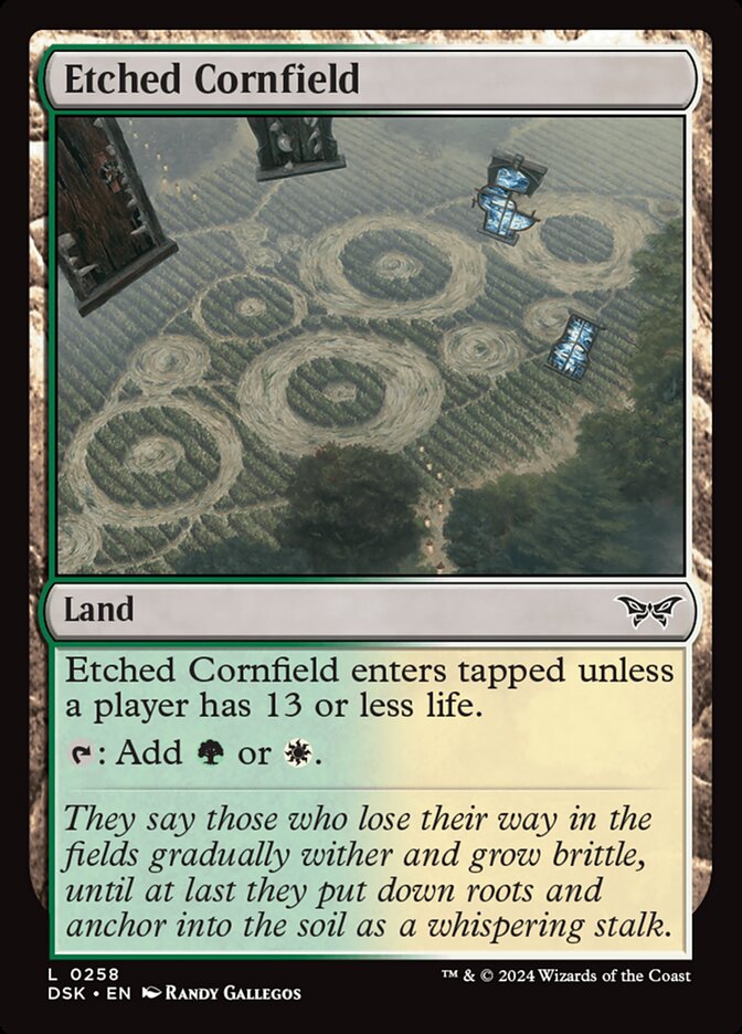 Etched Cornfield 258/286 (Duskmourn: House of Horror)  - Foil | Good Games Modbury