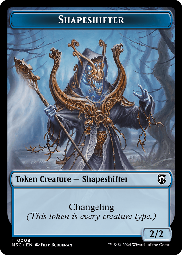 Beast (0010) // Shapeshifter (0008) Double-Sided Token [Modern Horizons 3 Commander Tokens] | Good Games Modbury