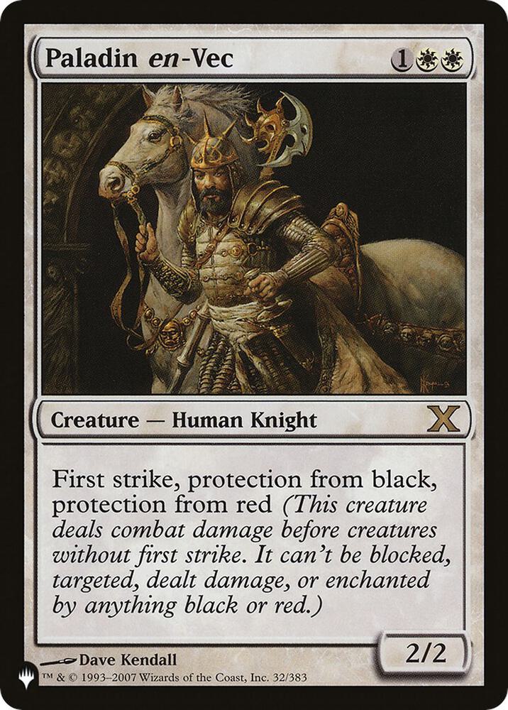 Paladin en Vec 10E-32/5075 (The List Reprints)  | Good Games Modbury