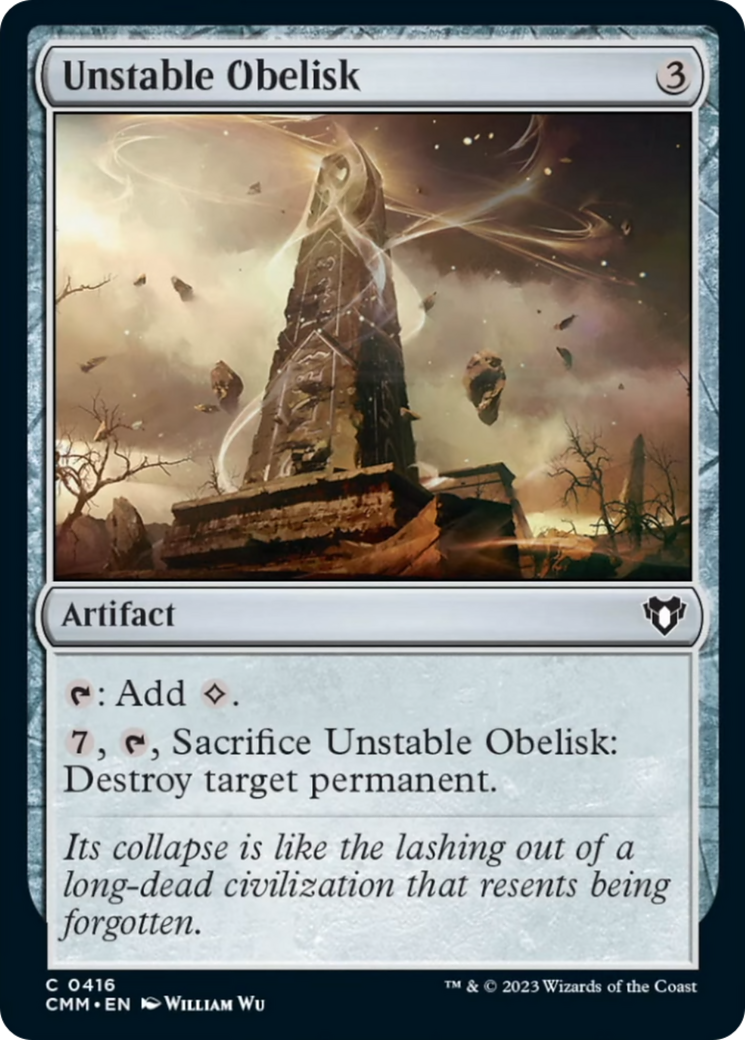 Unstable Obelisk [Commander Masters] | Good Games Modbury