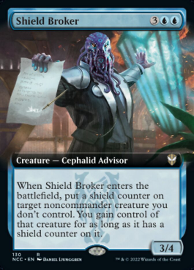 Shield Broker (Extended Art) [Streets of New Capenna Commander] | Good Games Modbury