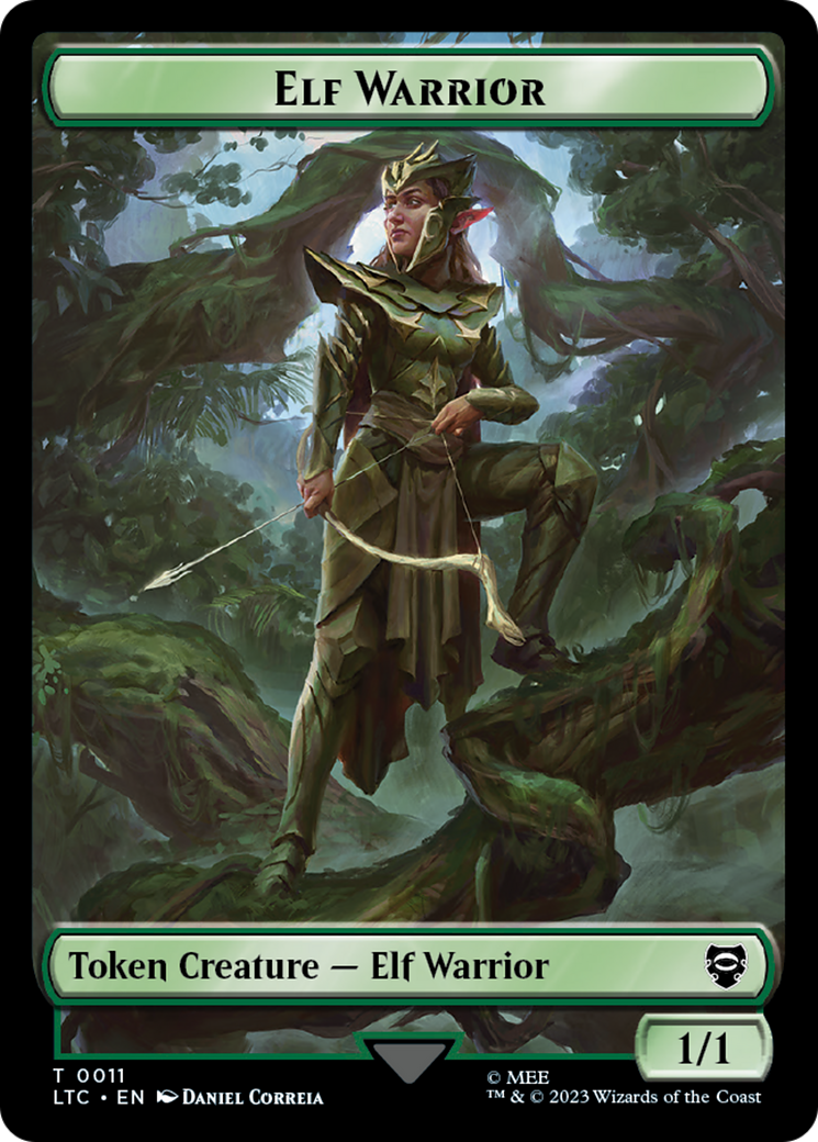 Elf Warrior // Insect Double Sided Token [The Lord of the Rings: Tales of Middle-Earth Commander Tokens] | Good Games Modbury